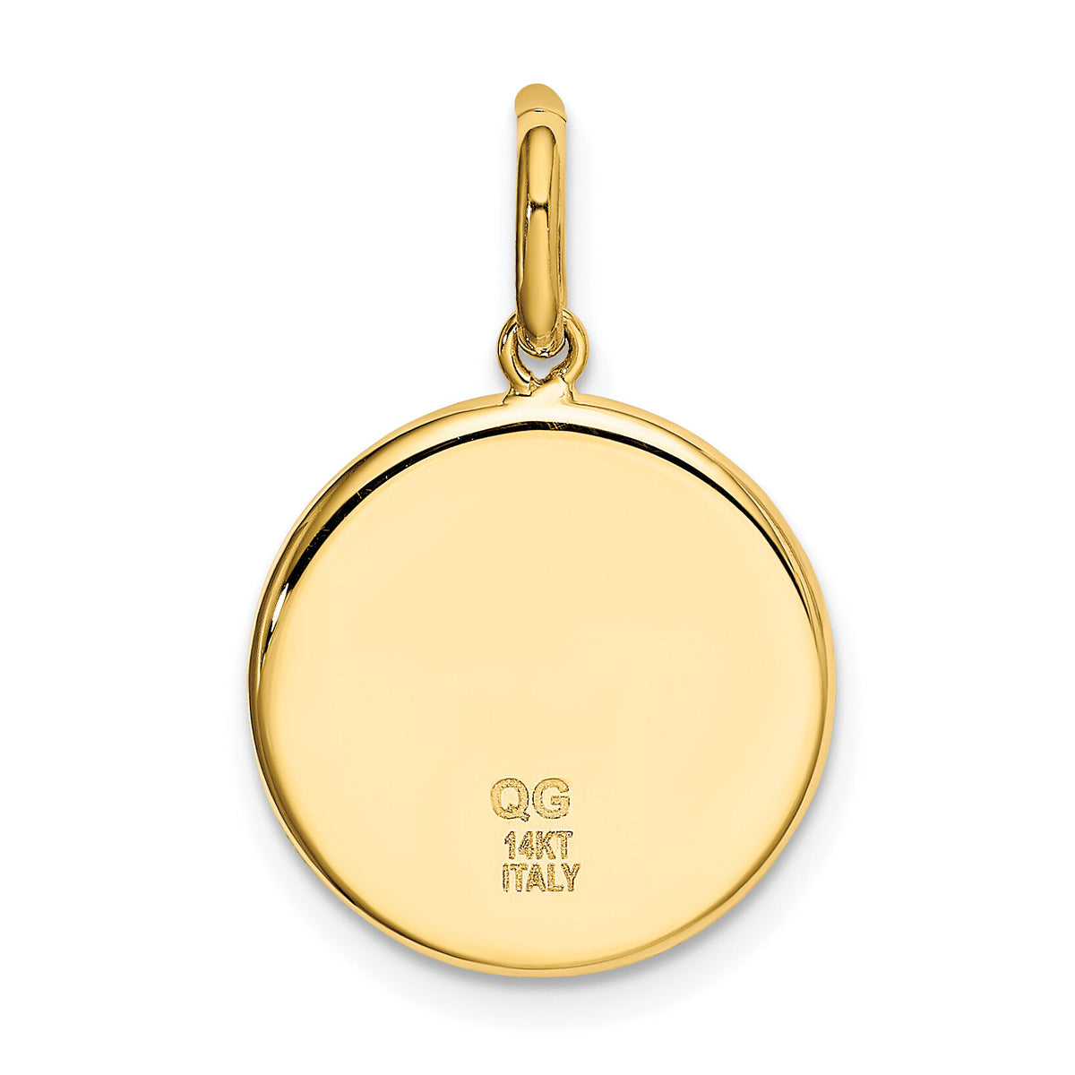 14K Polished And Satin St Christopher Medal Pendant-K5662