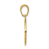 14K Gold Satin And Polished Saint Francis Medal Pendant-K5664