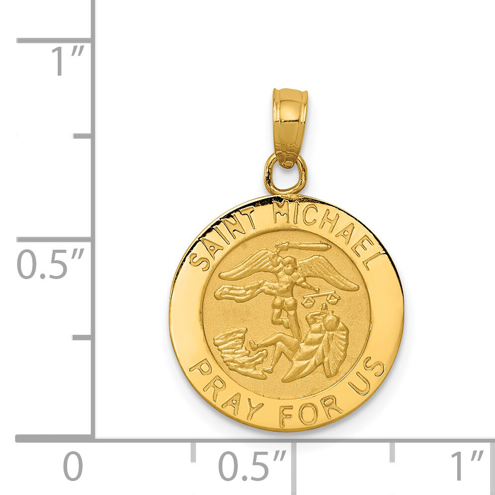 14k Saint Michael Medal Pendant-K5666