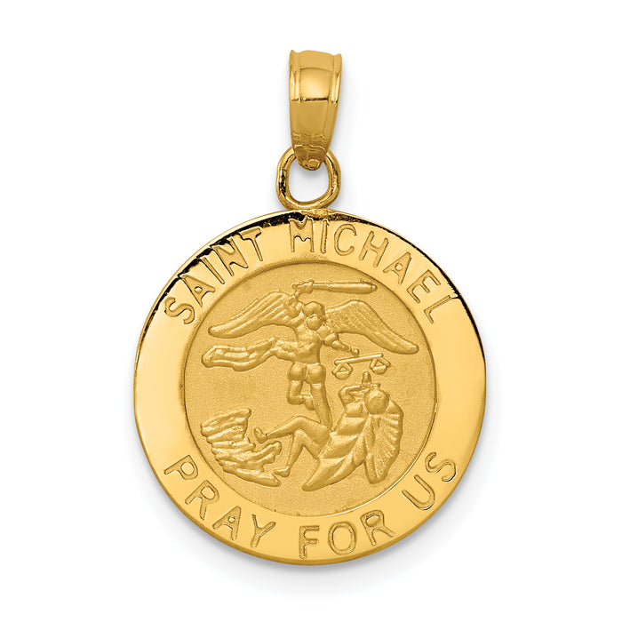 14k Saint Michael Medal Pendant-K5666