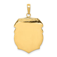 14K Gold Polished Large Saint Michael Protect Us Medal Pendant-K5667