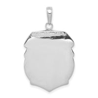 14K White Gold Polished Large Saint Michael Protect Us Medal Pendant-K5667W