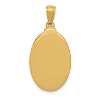 14k Saint Theresa Oval Medal Pendant-K5669