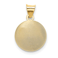 14K w/Rose and White Rhodium D/C  Baptism Pendant-K5674