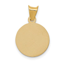 14k Polished and D/C Baptism Circle Pendant-K5676