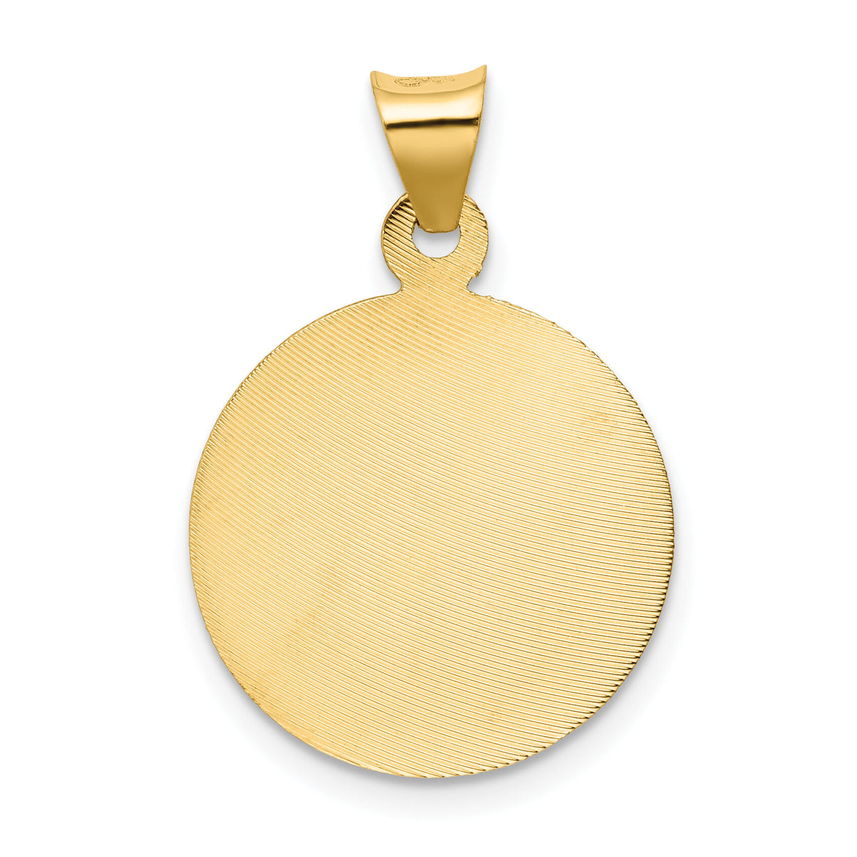 14k Polished and D/C Baptism Circle Pendant-K5677