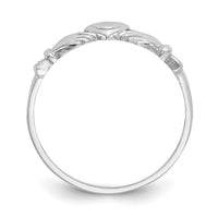 14k White Gold Child's Claddagh Ring-K571