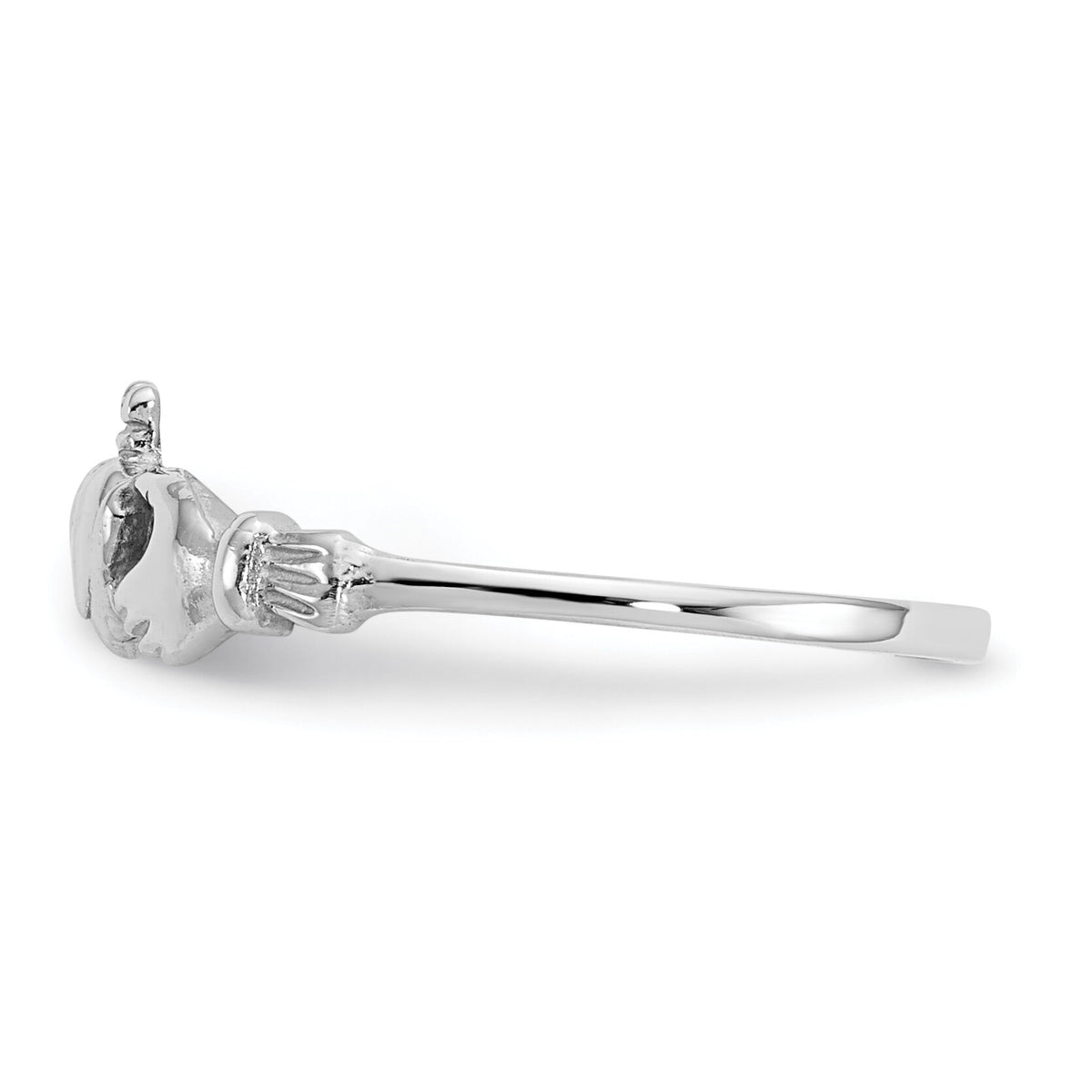 14k White Gold Child's Claddagh Ring-K571