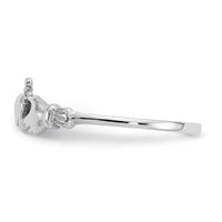 14k White Gold Child's Claddagh Ring-K571