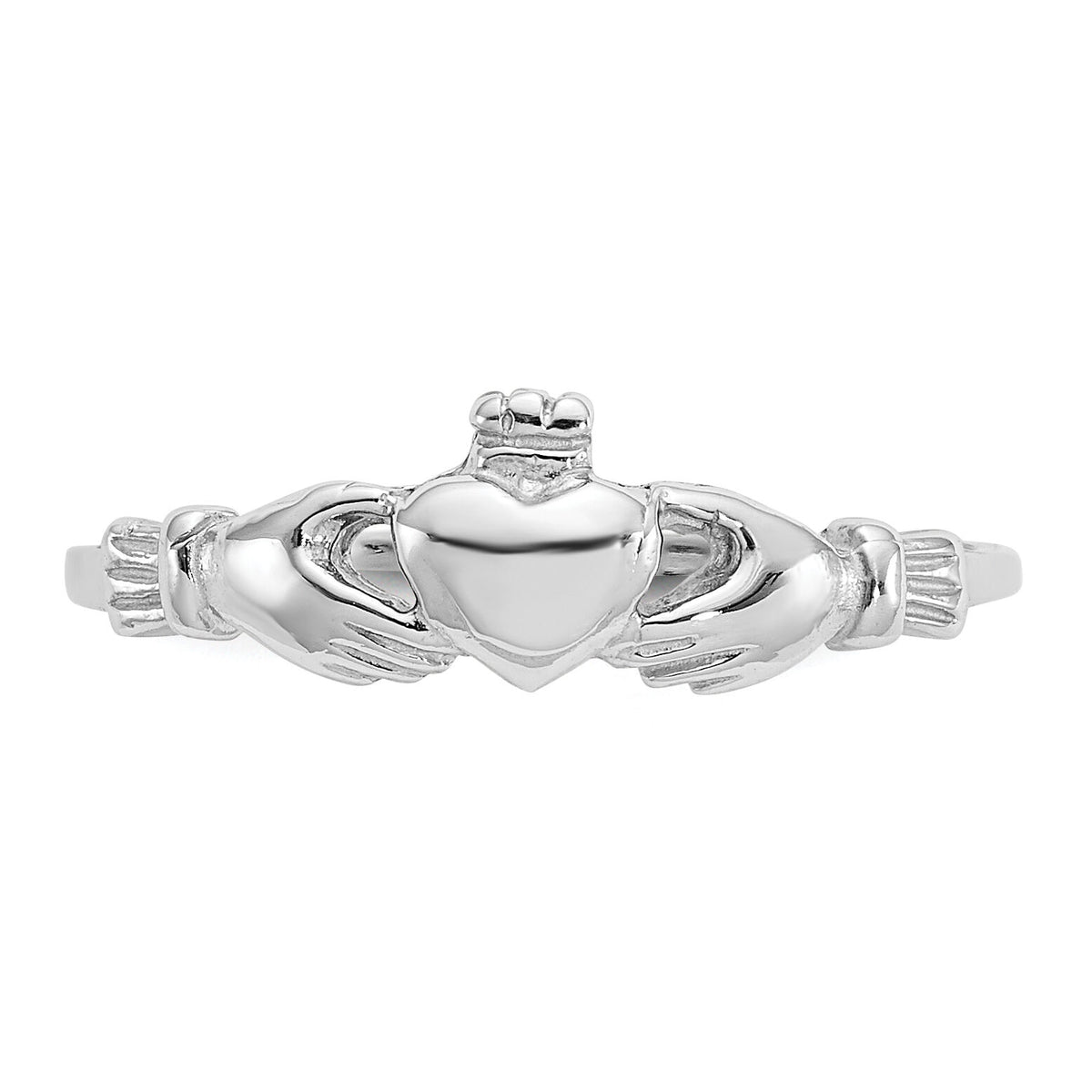 14k White Gold Child's Claddagh Ring-K571
