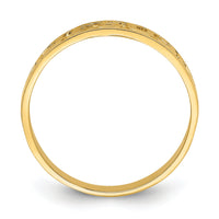 14K Gold Polished Jesus w/Hearts Ring-K5724