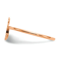 14k Rose Gold Polished Cross Ring-K5727
