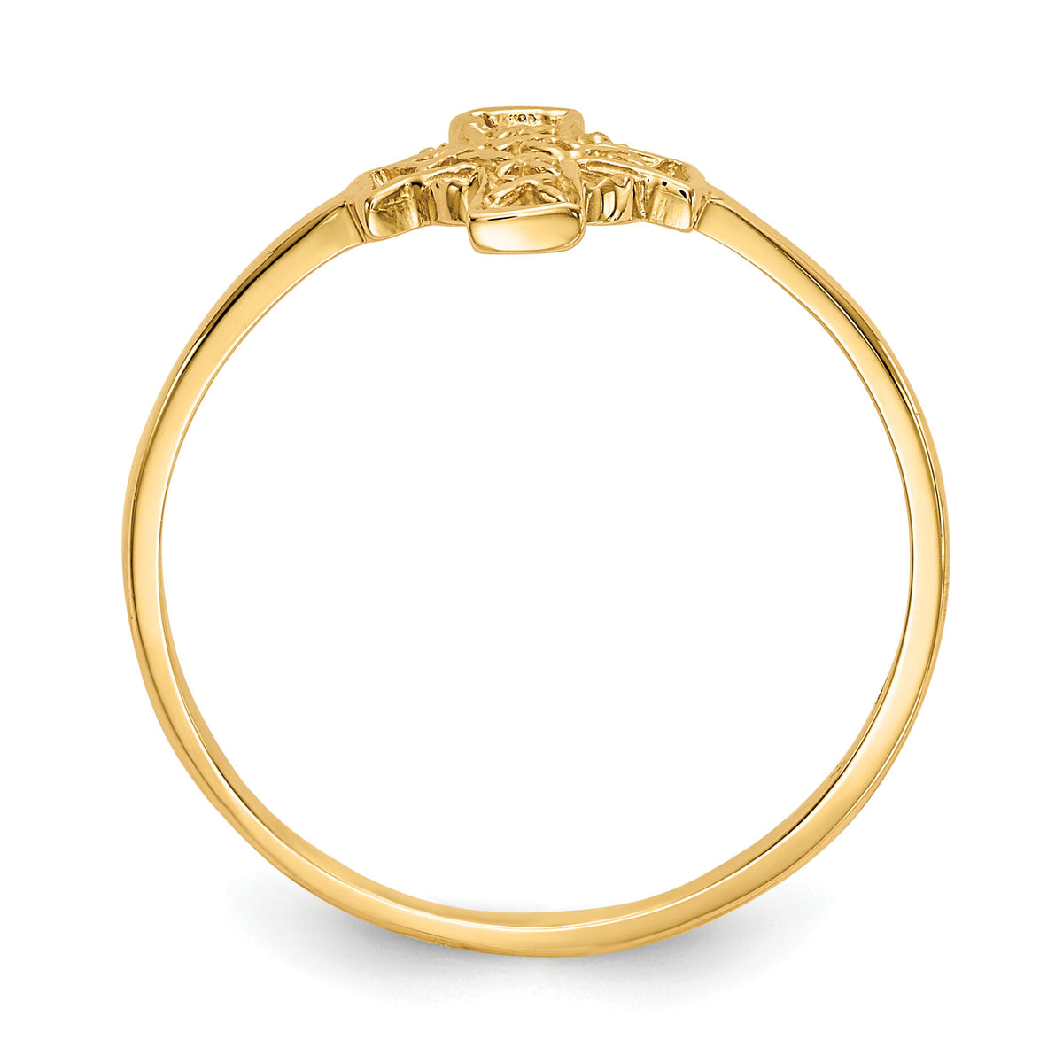 14k Polished Celtic Cross Ring-K5728