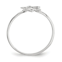 14k White Gold Polished Star of David Ring-K5733