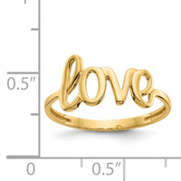 14k Polished Love Ring-K5742
