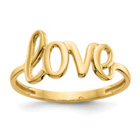 14k Polished Love Ring-K5742