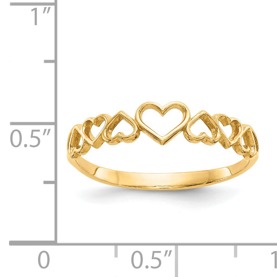 14k Hearts Ring-K5748