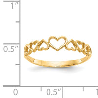 14k Hearts Ring-K5748