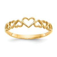 14k Hearts Ring-K5748