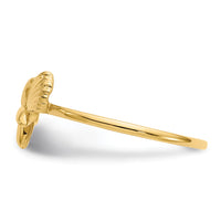 14k Polished Shell & Starfish Ring-K5759