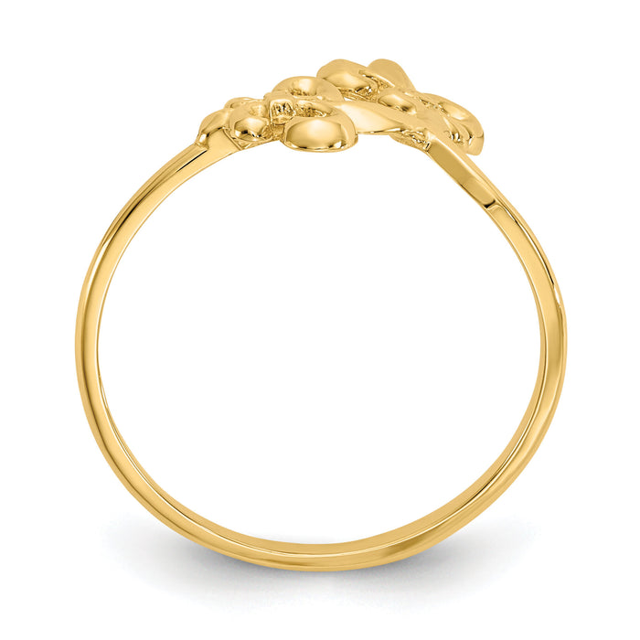 14k Polished Fleur De Lis Ring-K5768