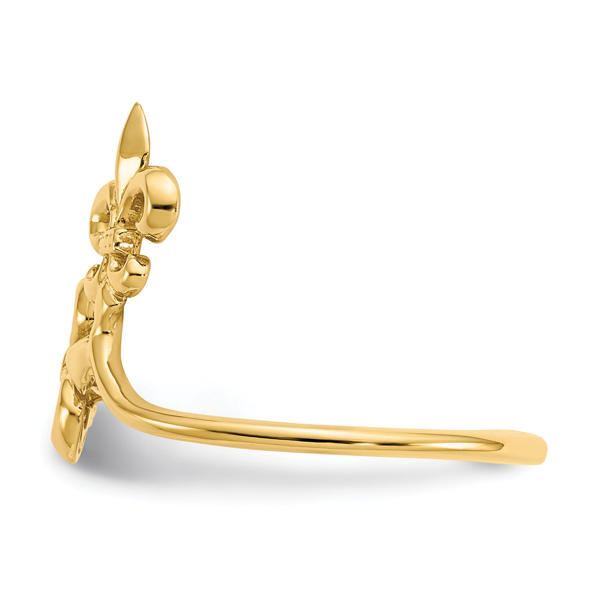 14k Polished Fleur De Lis Ring-K5768