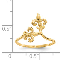 14k Polished Fleur De Lis Ring-K5768