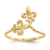 14k Polished Fleur De Lis Ring-K5768