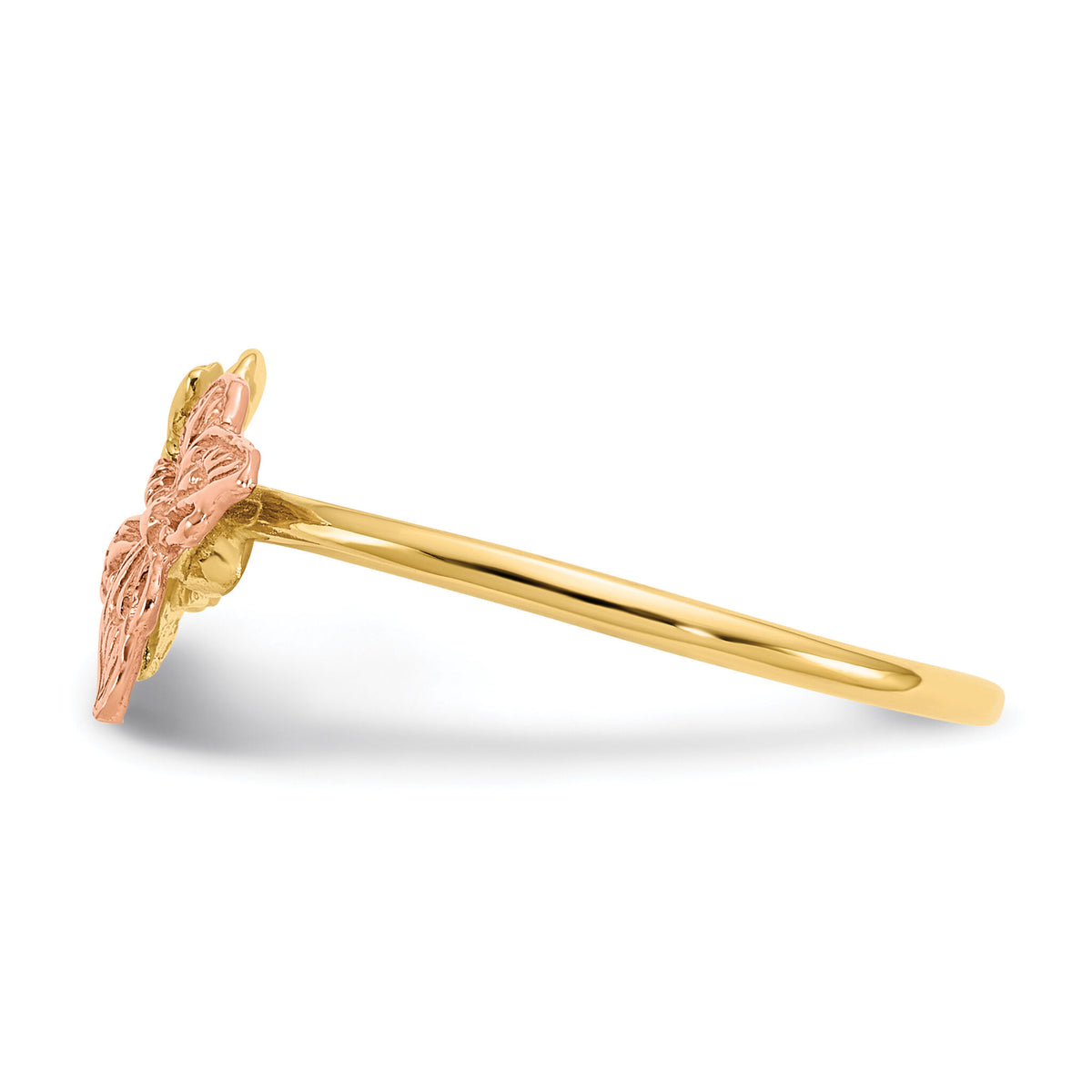 14k Two-Tone Polished Butterfly Ring-K5770