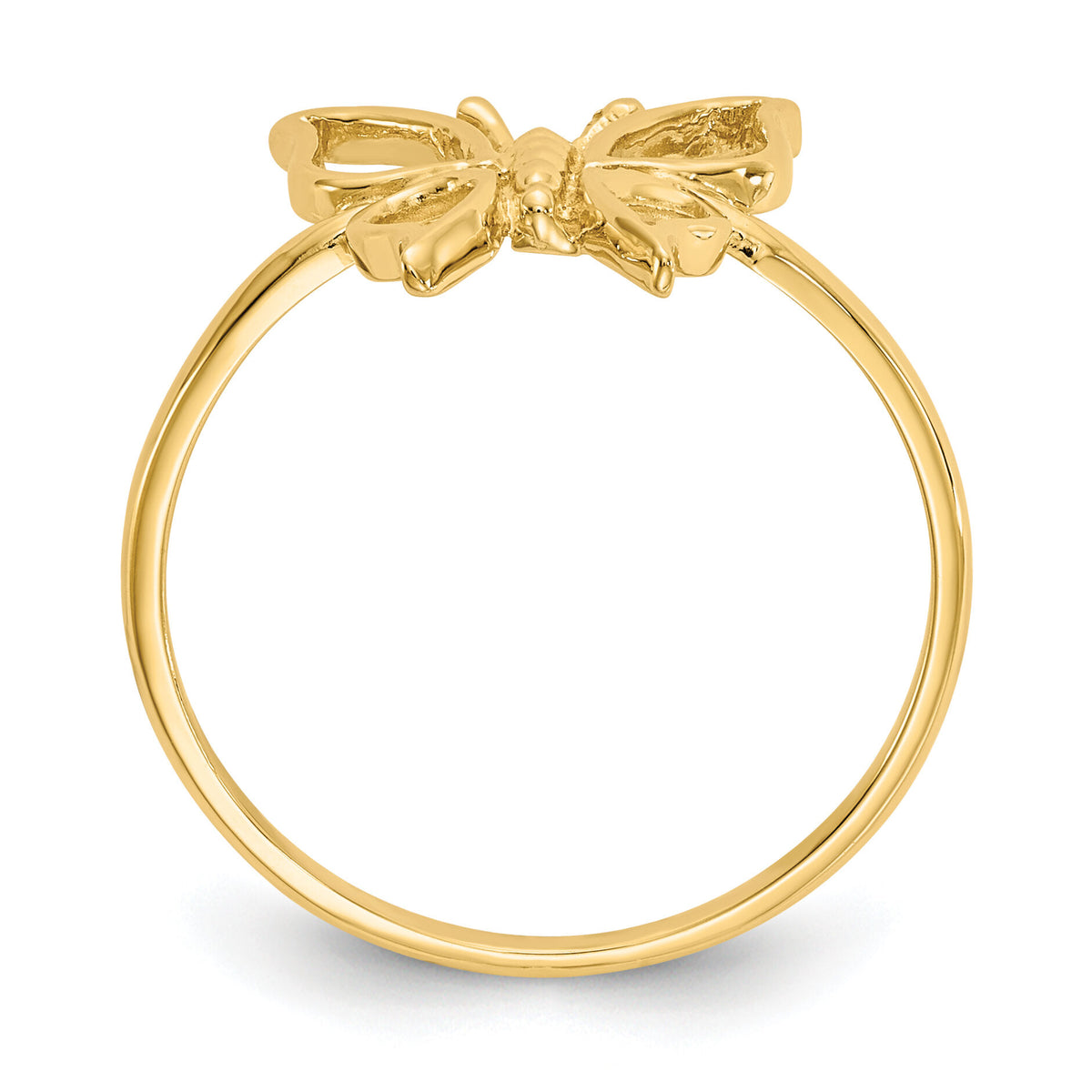 14k Polished Butterfly Ring-K5773