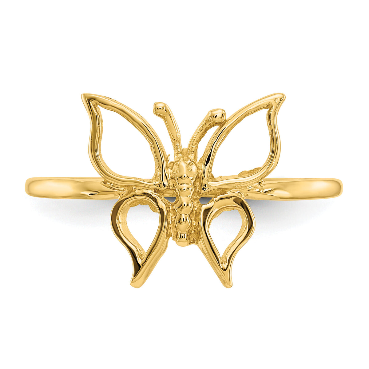 14k Polished Butterfly Ring-K5773