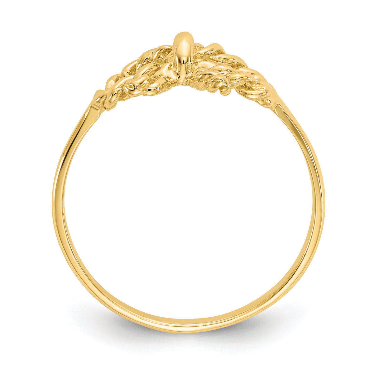14k Polished Bow Ring-K5776