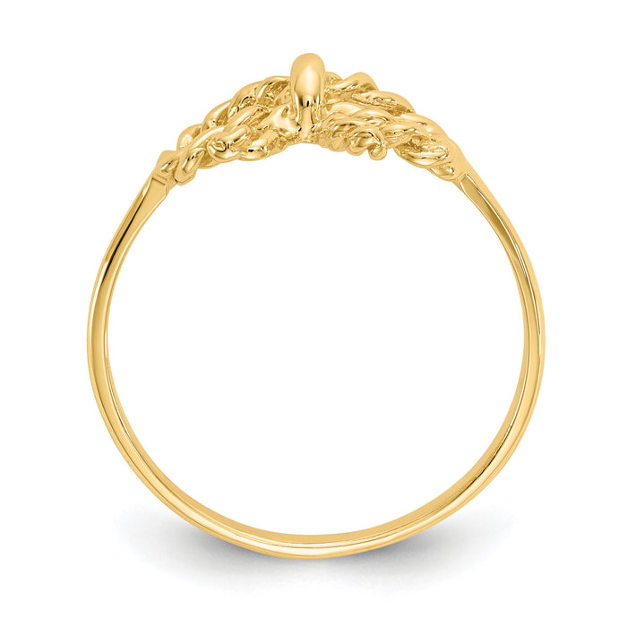 14k Polished Bow Ring-K5776