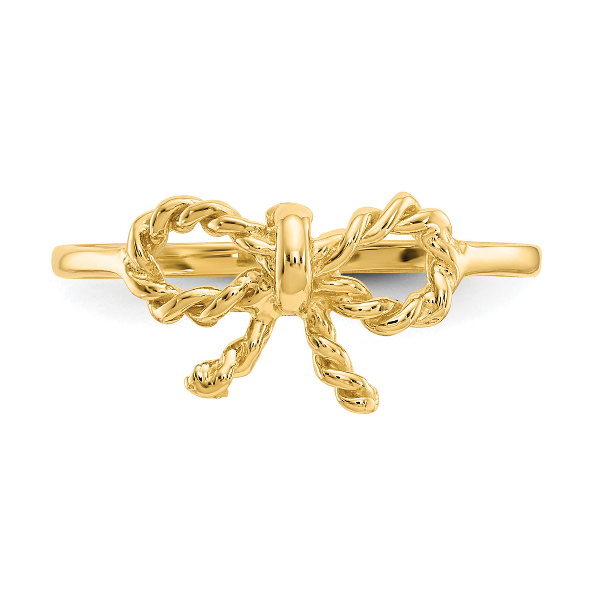 14k Polished Bow Ring-K5776
