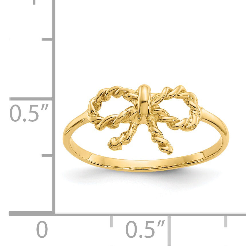 14k Polished Bow Ring-K5776