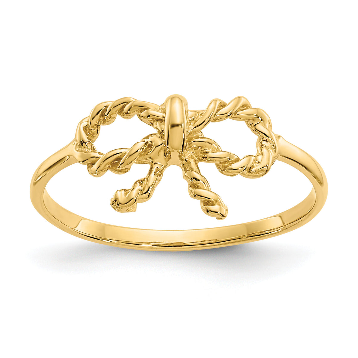 14k Polished Bow Ring-K5776