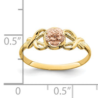 14K Two-Tone Polished Ring-K5778