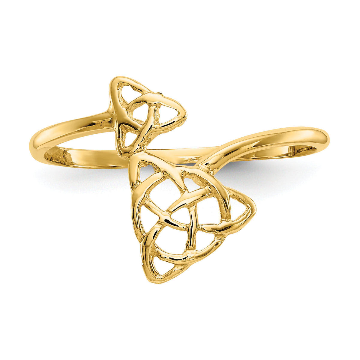14k Polished Celtic Knot Ring-K5782