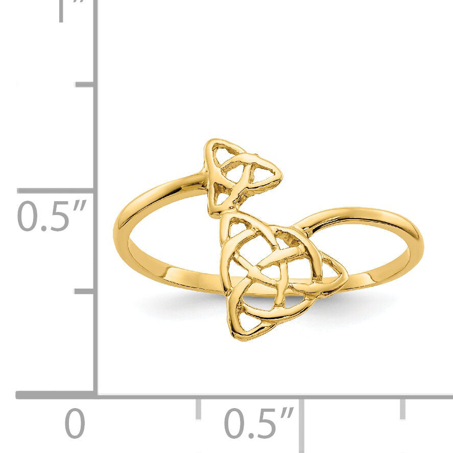 14k Polished Celtic Knot Ring-K5782