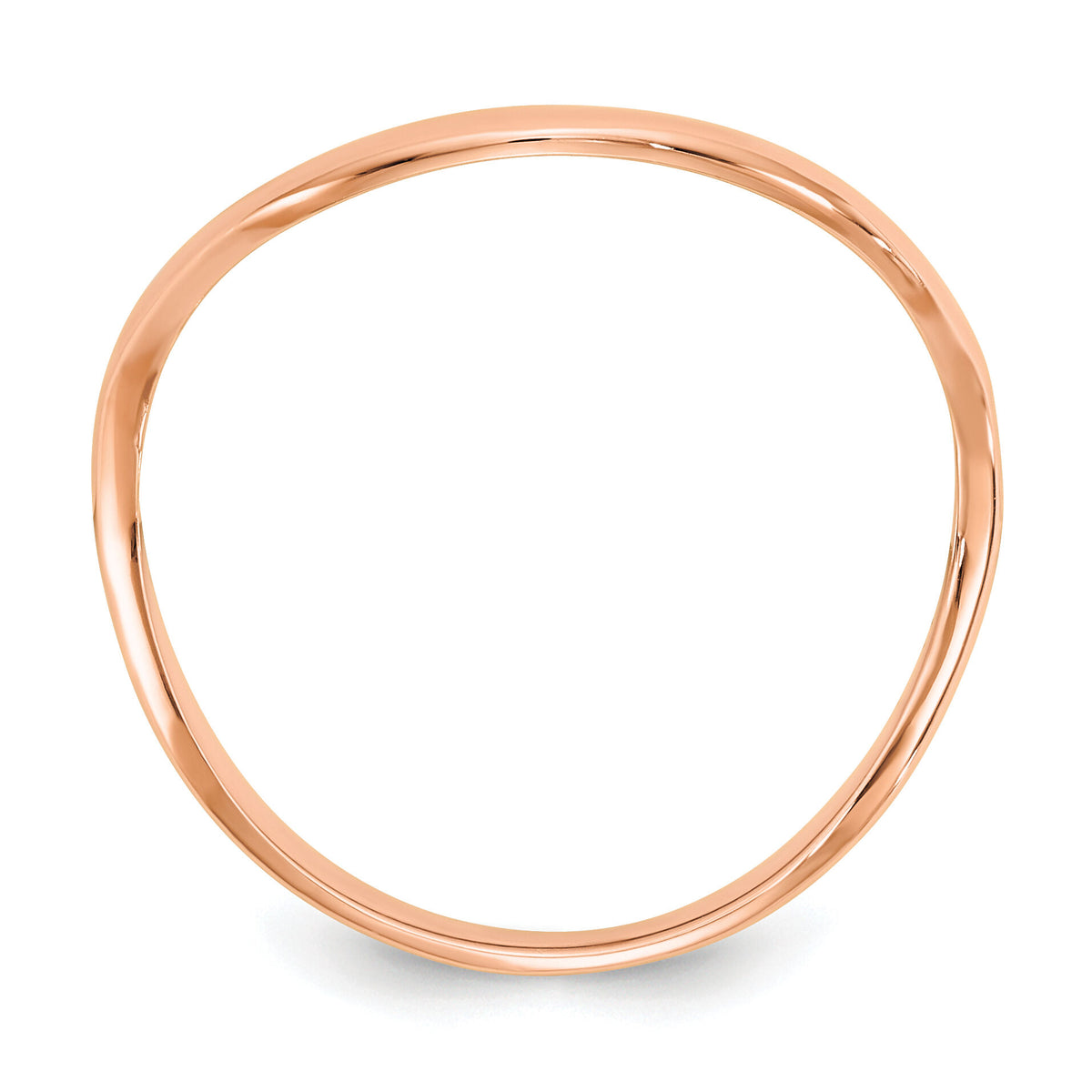 14K Rose Gold Wave Fashion Thumb Ring-K5785