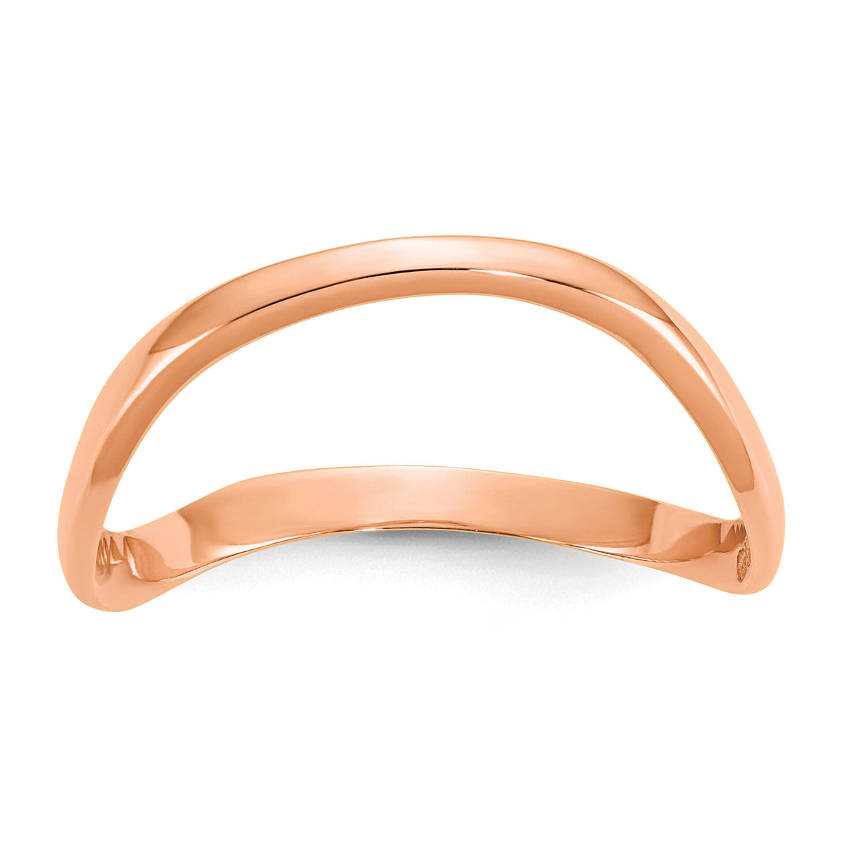 14K Rose Gold Wave Fashion Thumb Ring-K5785