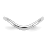 14K White Gold Polished Wave Fashion Thumb Ring-K5786