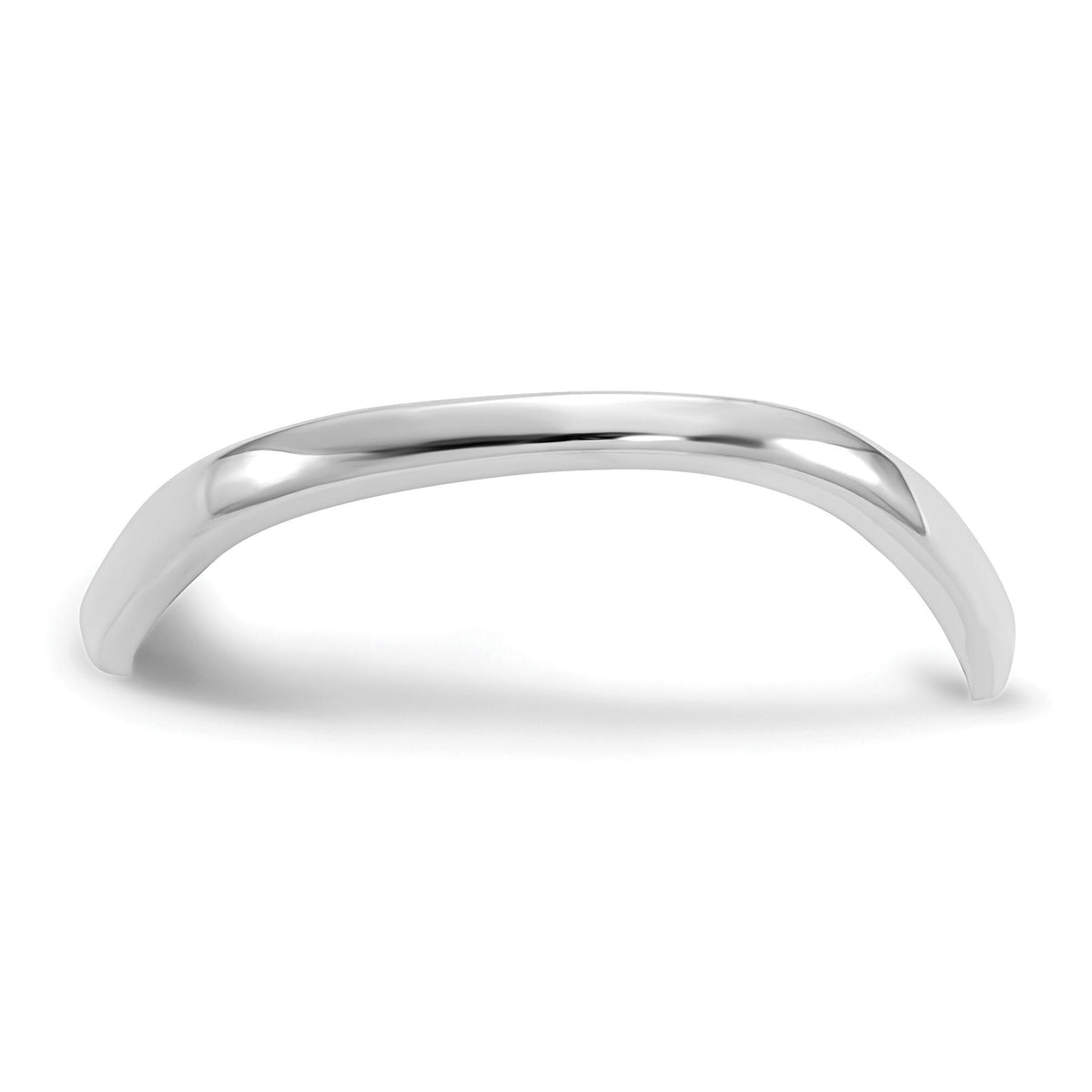 14K White Gold Polished Wave Fashion Thumb Ring-K5786