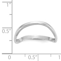 14K White Gold Polished Wave Fashion Thumb Ring-K5786