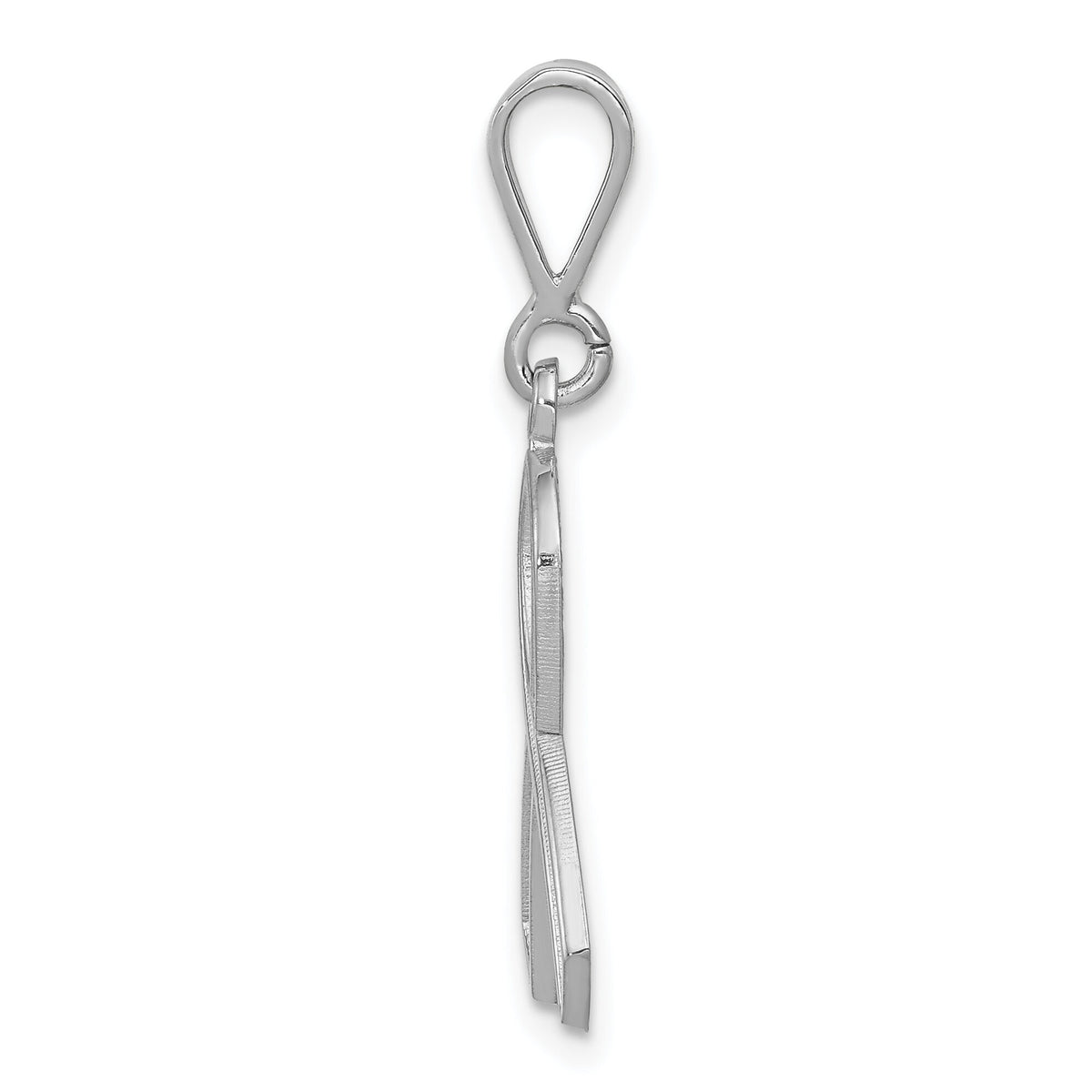 14k White Gold Awareness Pendant-K579