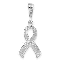 14k White Gold Awareness Pendant-K579