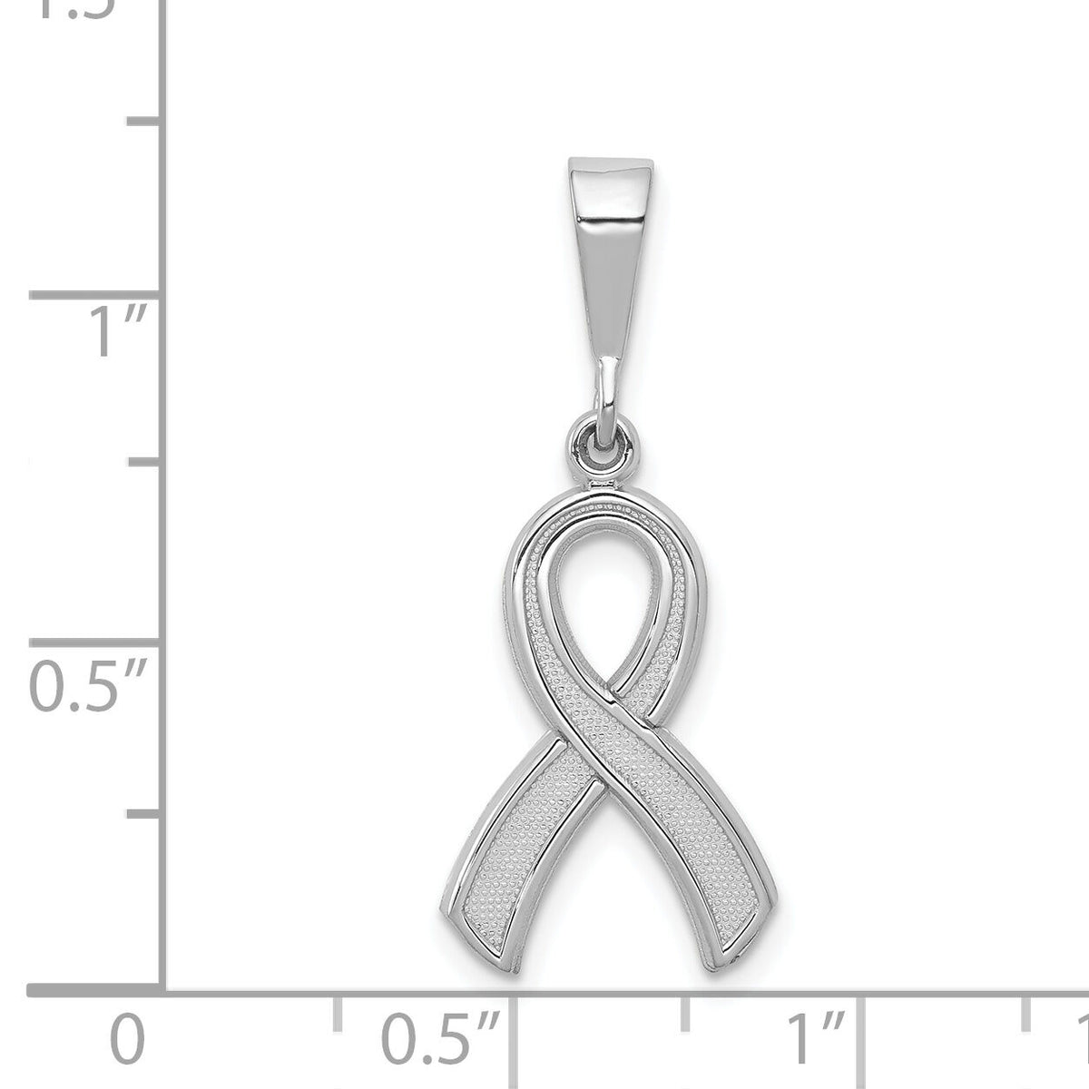 14k White Gold Awareness Pendant-K579