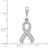 14k White Gold Awareness Pendant-K579
