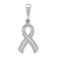 14k White Gold Awareness Pendant-K579