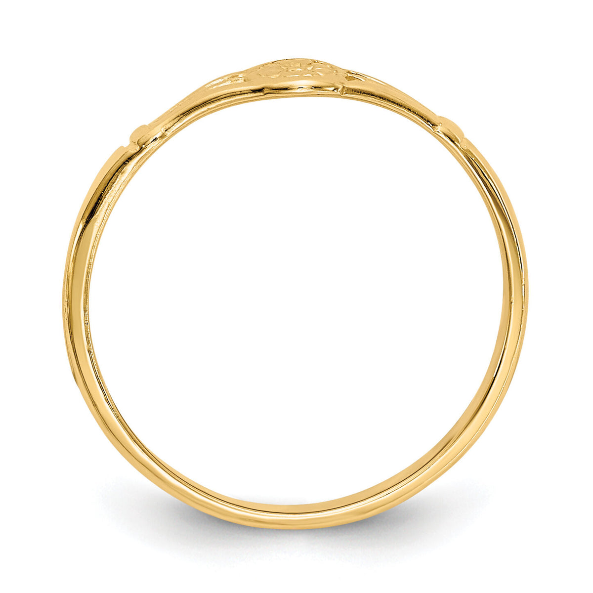 14K Gold Polished Oval Baby Ring-K5792